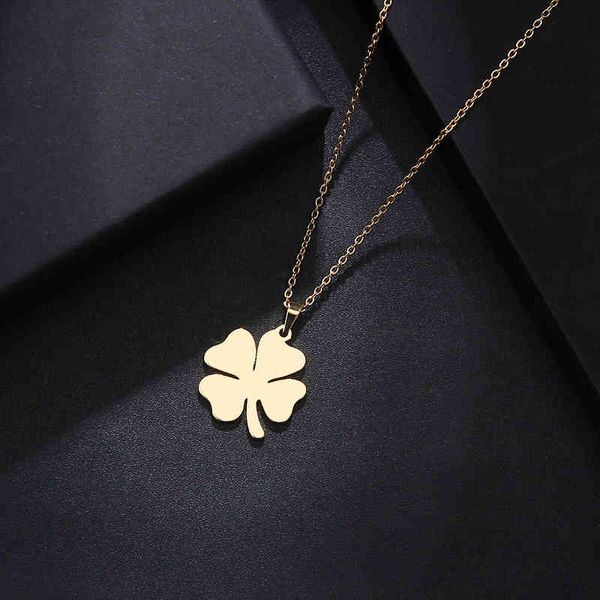 

dotifi stainless steel for women man lover's clover gold and silver color pendant necklace engagement jewelry