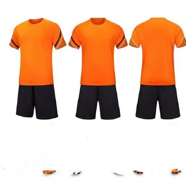 

2021 soccer jersey sets smooth royal blue football sweat absorbing and breathable children's training suit 0010, Black;yellow