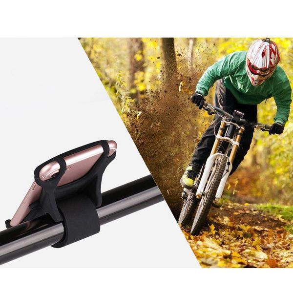 

cell phone mounts & holders silicone bicycle holder for universal motorcycle bike stand gps bracket 4.0-6.3inch mobile