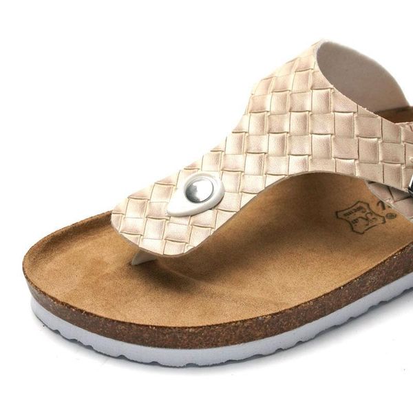 

slippers men's cork weaving lovers herringbone casual beach shoes fem8, Black