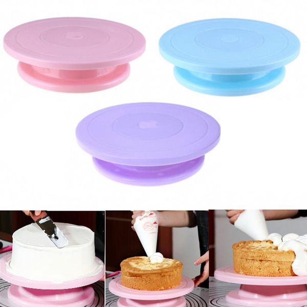 

10'' cake turntable anti-slip multipurpose decorating tool stand round kitchen baking tools & pastry