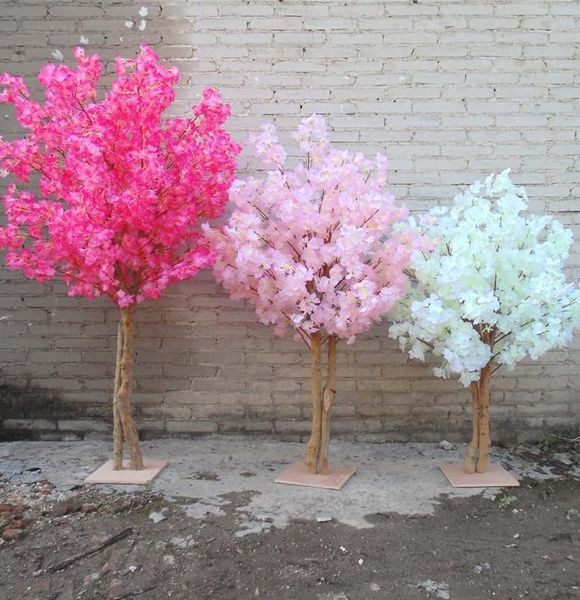 New White Artificial Cereja Flores de Árvore Simulação Pêssego Falso Desejando Árvores Árvore de Natal para Casa Decoração Centerpieces de Casamento