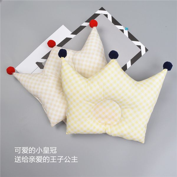

ins nordic baby shaping pillow newborn infants cotton cute crown shape pillows baby head protection baby room decoration