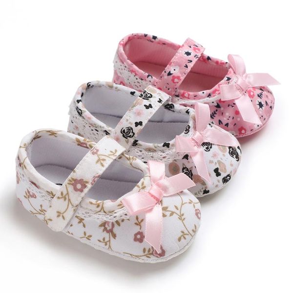 

first walkers baby girls shoes autumn toddler flower print soft princess