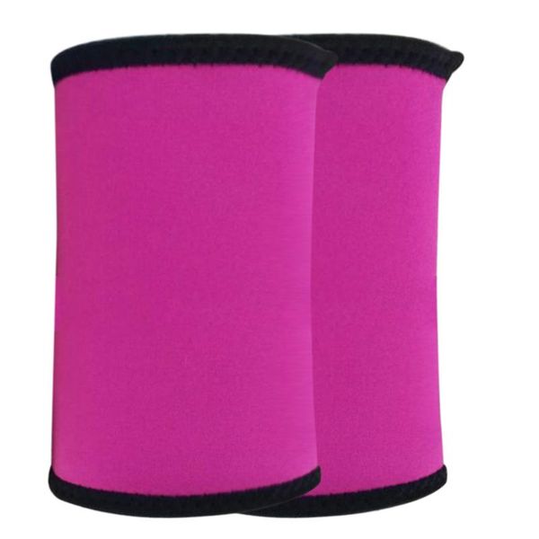 

pair protective belt wrap weight loss body shaper fitness arm sleeve sweat breathable pad sports warmers running slimming elbow & knee pads, Black;gray