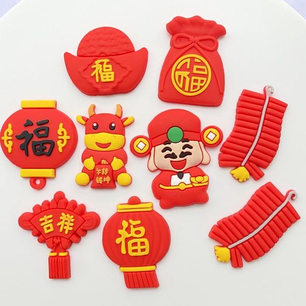

decorative objects & figurines 16pcs/lot cute cartoon mascot in 2021 rubber flatback diy hair bow accessories shower decoration center g11