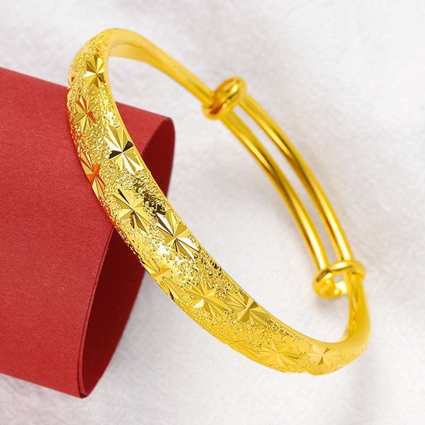

classic carved bangle smooth/star/flower patterned 24k gold plated charms for bangles q0717, Black
