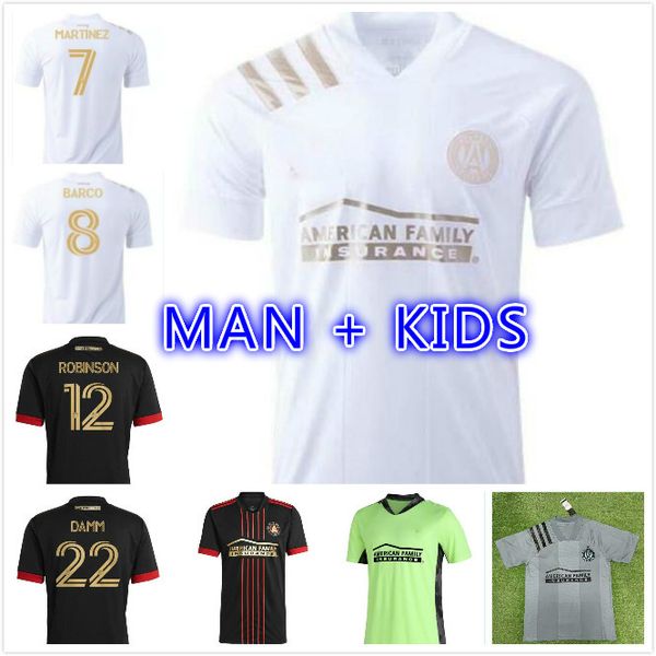 

thailand 2021 2022 mls atlanta united fc soccer jersey home away 21 22 g.martinez martinez nagbe barco villalba football uniform shirts, Black;yellow