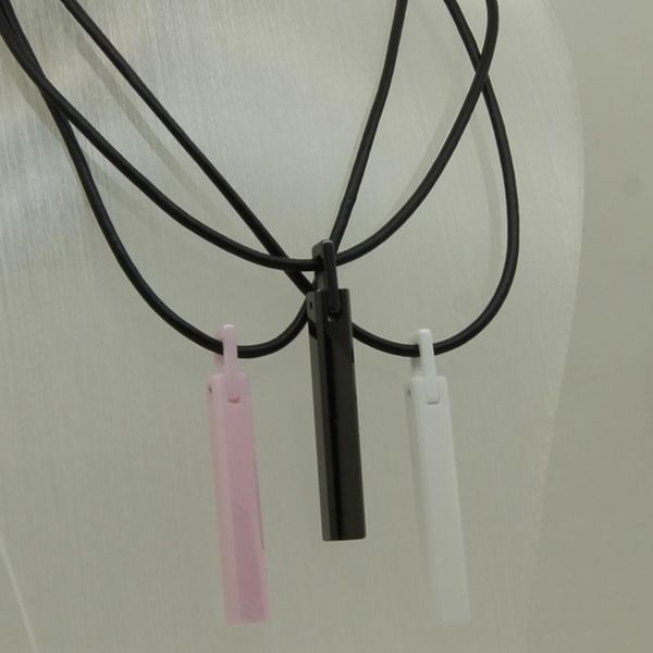 

pendant necklaces charm & elegant forever classic facet rectangle hi tech ceramic necklace, Silver