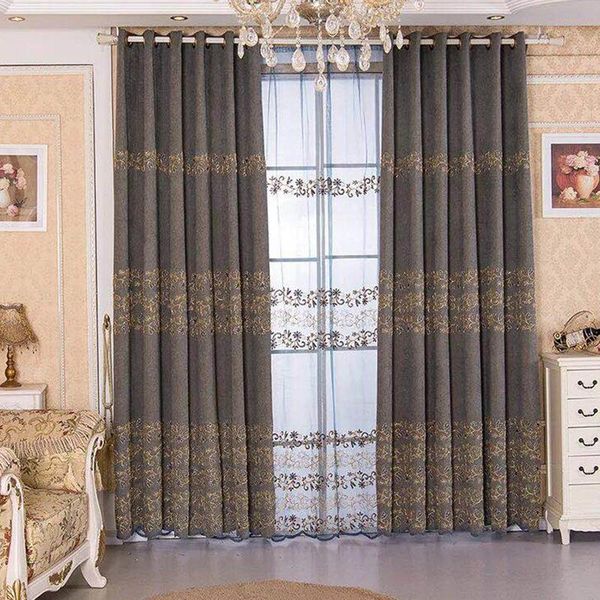 

curtain & drapes chinese shielding gold cord embroidery luxury curtains for living room bedroom fool ni tie rong embroidered