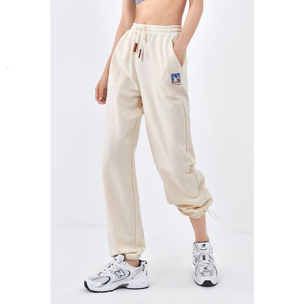 

capris spring arrival drawstring hems waistband long printed pattern sports casual straight tube loose women's pants u51l, Black;white