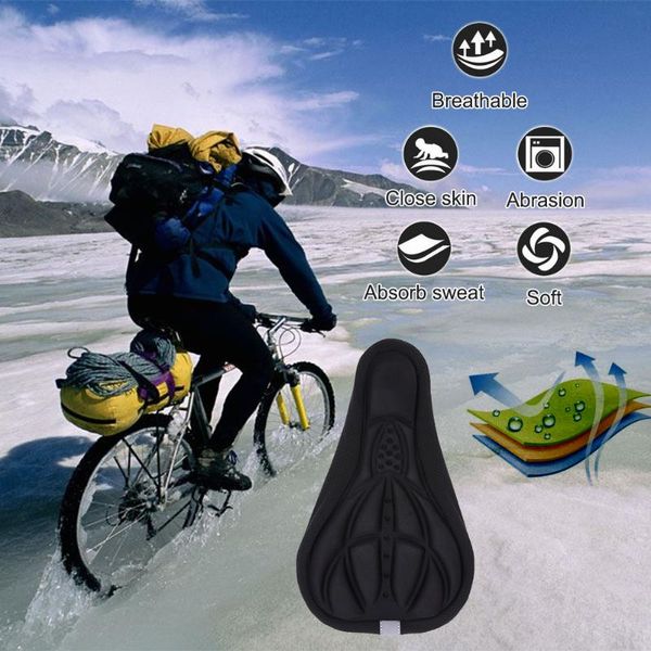 

bike saddles sponge bicycle seat mountain mtb cushion with anti-slip rain cover cycling accessories pad