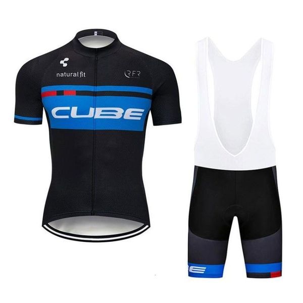 

racing sets cube cycling jersey suit and bib short s set clothes quick dry men's, Black;blue