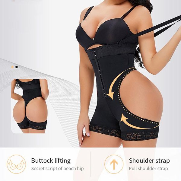 

women's shapers waist trainer panties for women booty enhance seamless shapewear belly faja slimming corset bulifter underwear briefs, Black;white