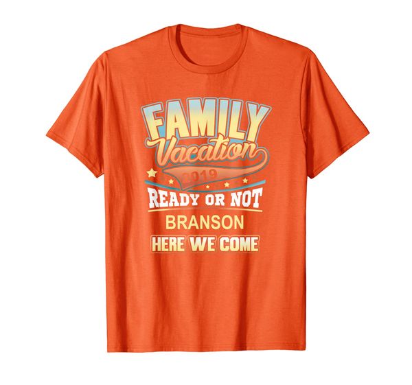 

branson family vacation 2019 t-shirt, White;black
