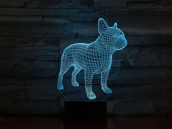 

3d night lights cute dog led desk table smart phone control color changing nightlight children's bedroom decor bedside gift dropshippin