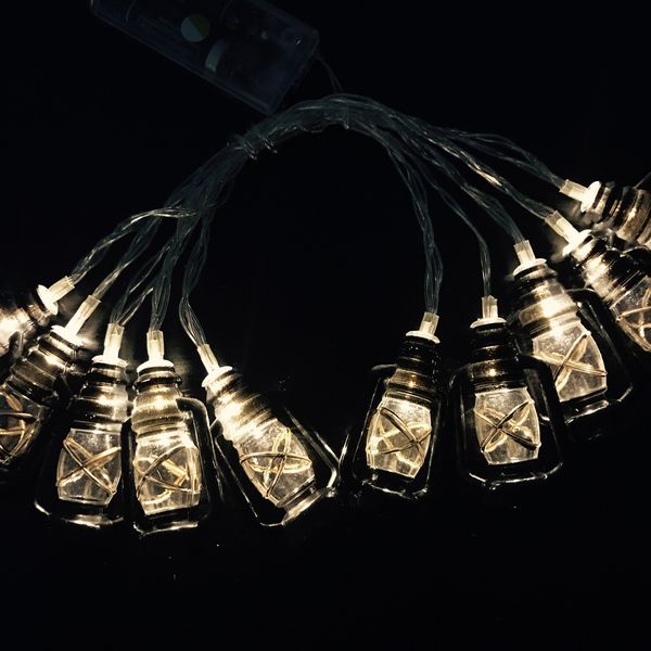 

led retro kerosene lamp string halloween christmas park courtyard decoration