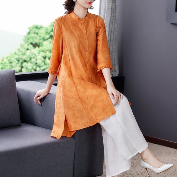 

short lazer ramie cotton and woman's suit spring 2021 fashion style linen leg loose pants two pieces summer clothing set y1555 szym, White;black