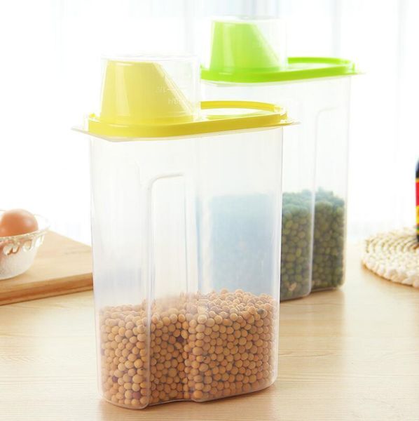 

storage bottles & jars food box clear container set with pour lids kitchen sealed dried fruit grains tank cereal