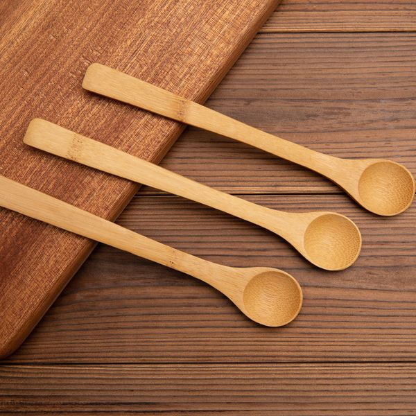 

long handle honey stirring spoons natural bamboo spoon teaspoon kitchenware