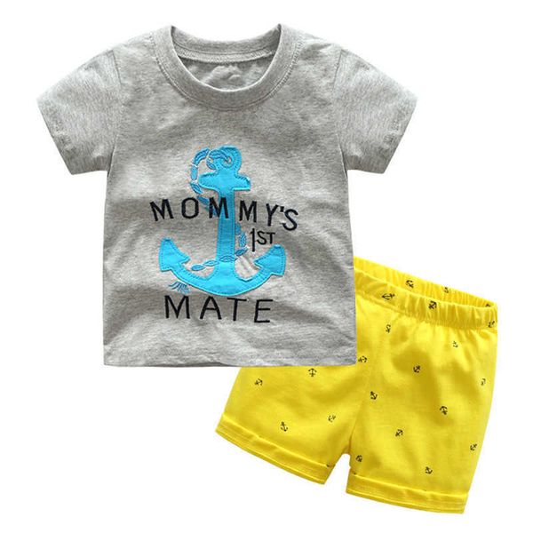 Распродажа, хлопковый комплект для маленьких мальчиков, летняя одежда, комплекты одежды для маленьких мальчиков, костюм, детская одежда, 210529