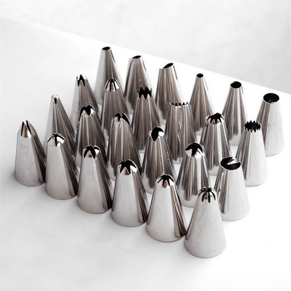 

baking & pastry tools 35pcs russia icing piping nozzles tulip rose flowers petal tips diy cupcake cake decorating dessert