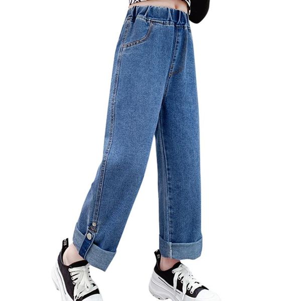 

jeans for girls 2021 est children's girl spring autumn kid's casual style clothes 6 8 10 12 14, Blue