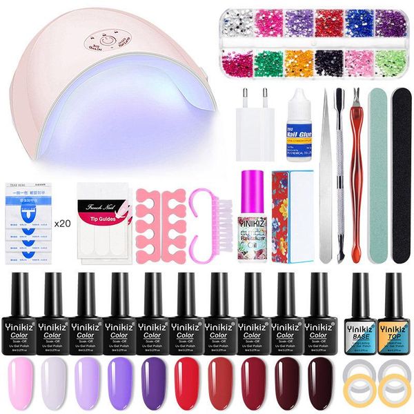 

nail art kits polish set 36w led light for manicure gel polishing tool uv dryer immersion