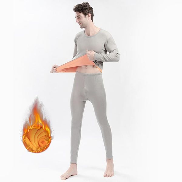 

men's thermal underwear pajama set men pants sleepwear 2pcs thicken, Black;white