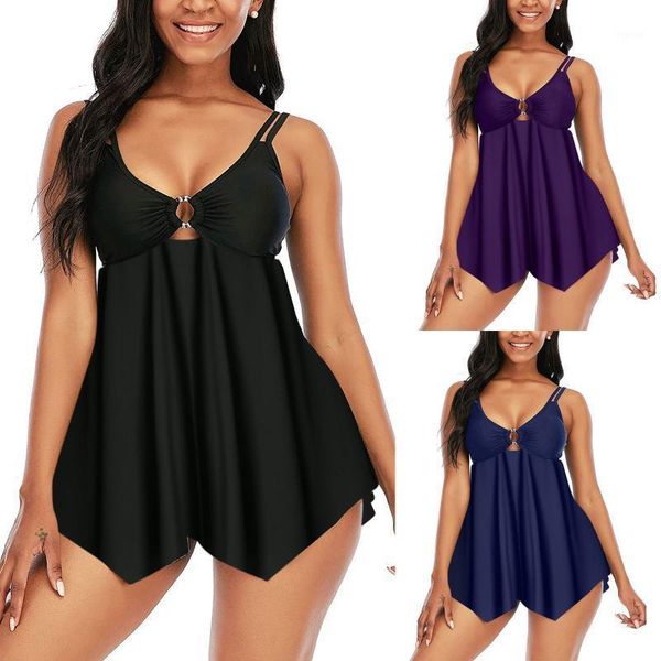 

women's swimwear women solid bikini push-up padded swimsuit 2021 fashion plus size beachwear set high waist bathing suits, White;black