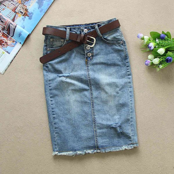 

skirts 2021 summer women high waist slim bodycon pencil denim skirt single breasted jeans falda mujer epy0, Black