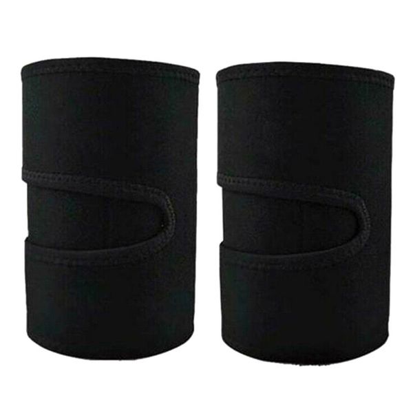 

elbow & knee pads thigh shaper strap burn fat slimming leg belt warmer for sports fitness training drop, Black;gray