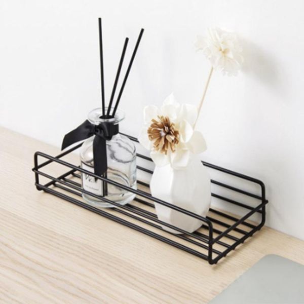 

bathroom shelves practical iron shelf adhesive storage rack holder shower shampoo organizer kitchen accessories black