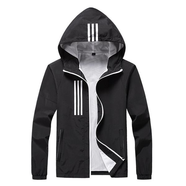 

brand logo windbreaker jacket men zipper hooded mens autumn jackets bomber college varsity track coats women streetewear, Black;brown