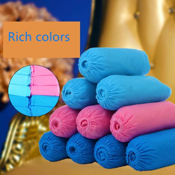 

100pcs disposable shoe cover dustproof non-slip children student non-woven home foot multi col covers