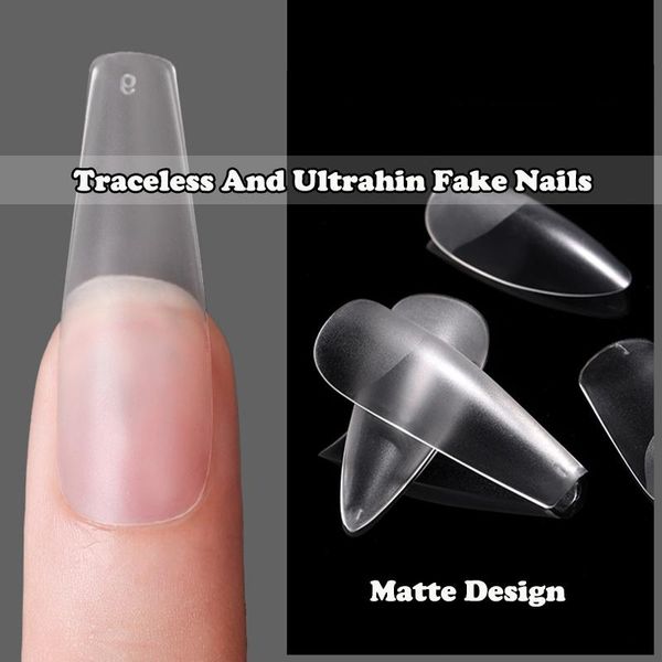 

false nails matte tips fake nail press on art practice manicure tool coffin/stiletto/almond/square/oval 120pcs, Red;gold