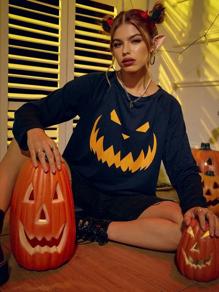 

women's t-shirt pumpkin smile printing woan tshirts funny graphic t shirts streetwear harajuku clothes female short sleeve ropa mujer, White