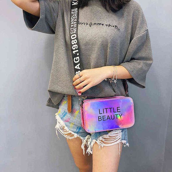

hbp non- women's winter 2021 fashion korean ins versatile laser square bag broadband 1 sport.0018 w29j