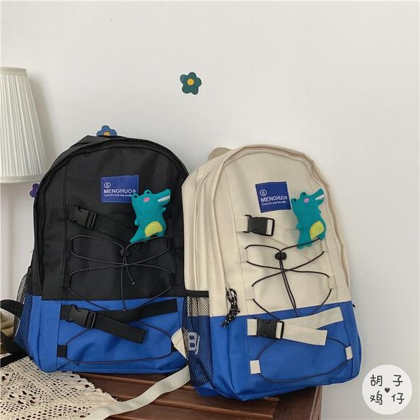 

backpack yj2881 retro street pography male korean version ulzzang student