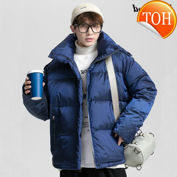 

halacood winter warm duck down jacket men 2021 new autumn thick parkas s fashion casual slim coat plus, Black