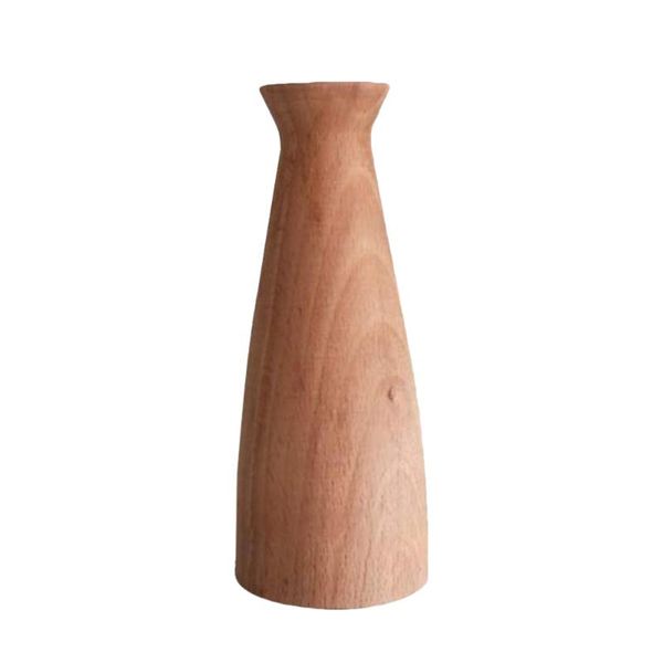 

1pc wooden vase decorative floral flower pot home decor deskcenterpiece objects & figurines
