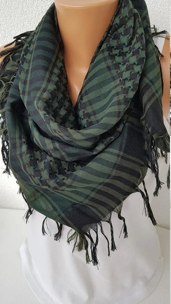

army green outdoor man scarf shemag keffiyeh shawl military desert men plaid camping hunting clothing accessories, Blue;gray