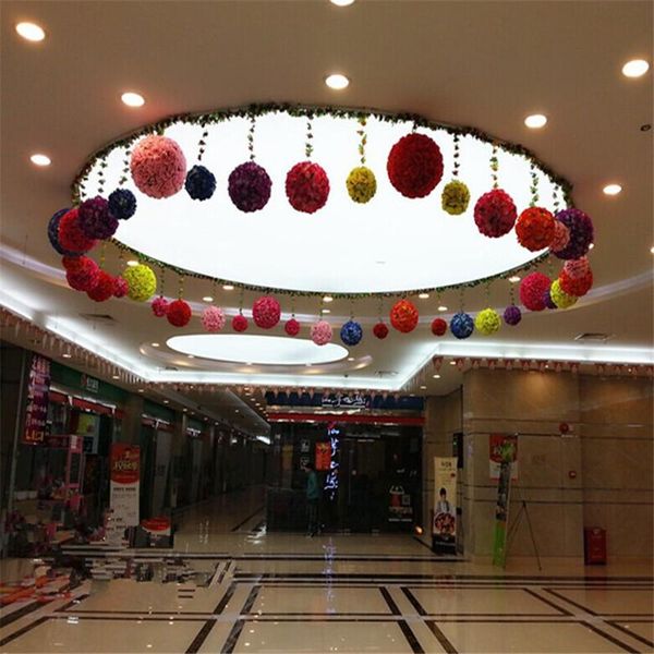 

decorative flowers & wreaths 10inch 25cm wedding silk pomander kissing ball flower decorate artificial for garden market decoration