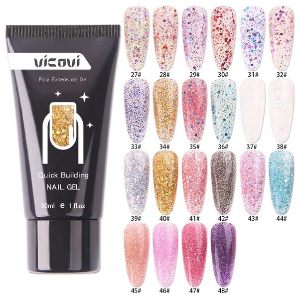 

nail gel 1pc 15ml 10colors poly extention semi permanent uv fast art french easy manicure 1, Red;pink