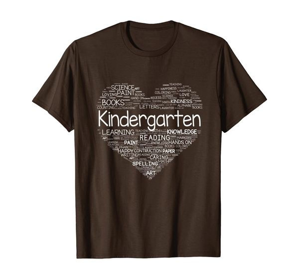 

kindergarten teacher shirt heart for back to school, White;black