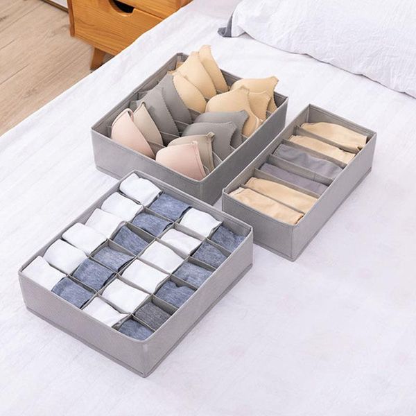 

storage drawers 1piece underwear box for bra socks foldable non-woven organizer wardrobe closet sorting