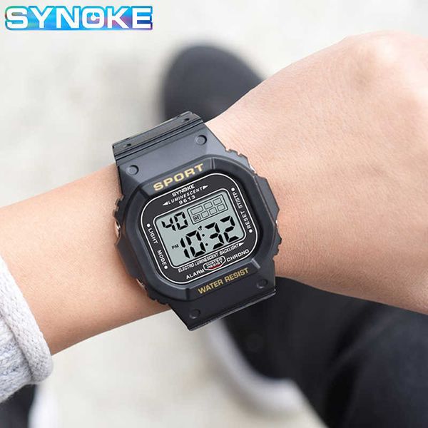 Reloj Hombre Relógios Homens Luxury Quadrado LED Alarme Digital Sport Watch para homens choque impermeável Cronógrafo relógios de pulso militar G1022