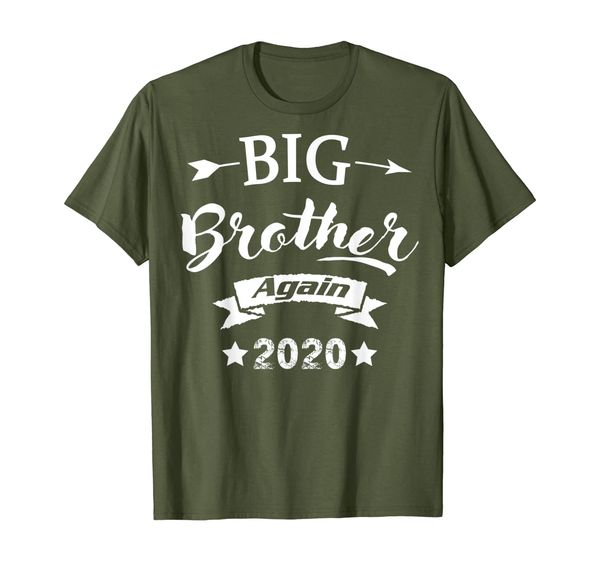 

big brother again 2020 new brother pregnancy announcement t-shirt, White;black