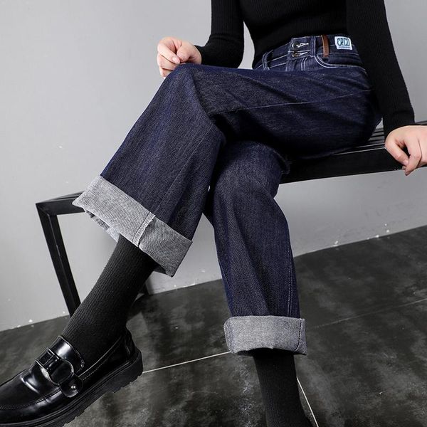 

women's jeans high waist straight loose spring and autumn 2021, Blue