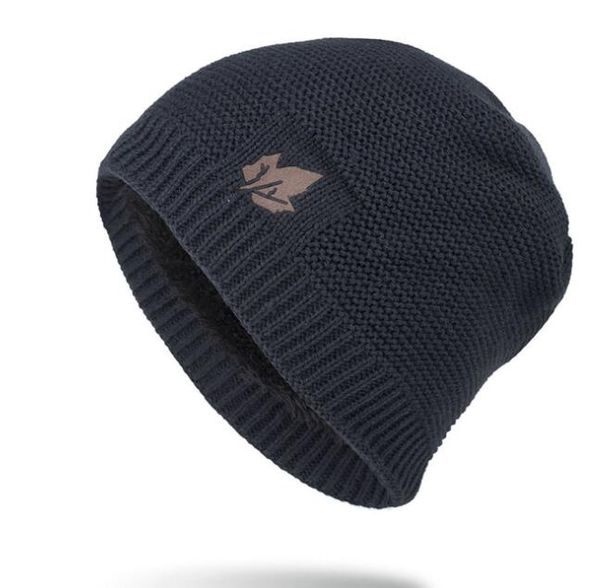 

new winter knit hats men's and women's outdoor warm thickening plus velvet loose winter ski caps gc508, Blue;gray